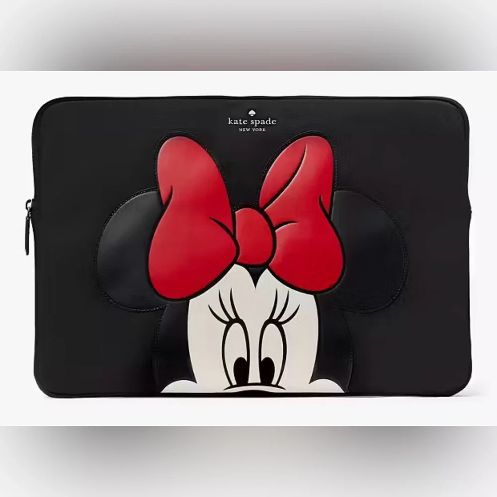 NWT Kate Spade New York Disney Minnie Mouse Black Tablet Sleeve